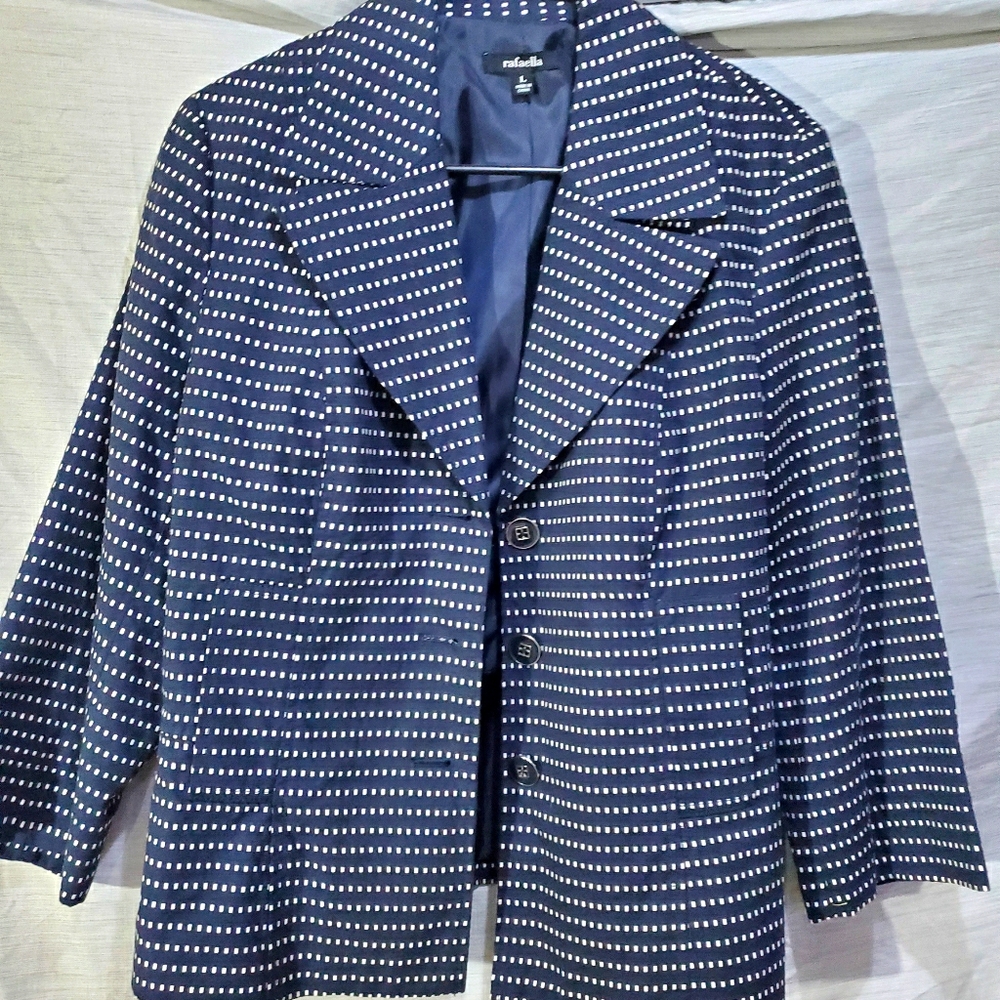 ♡Nice navy blue and white blazer